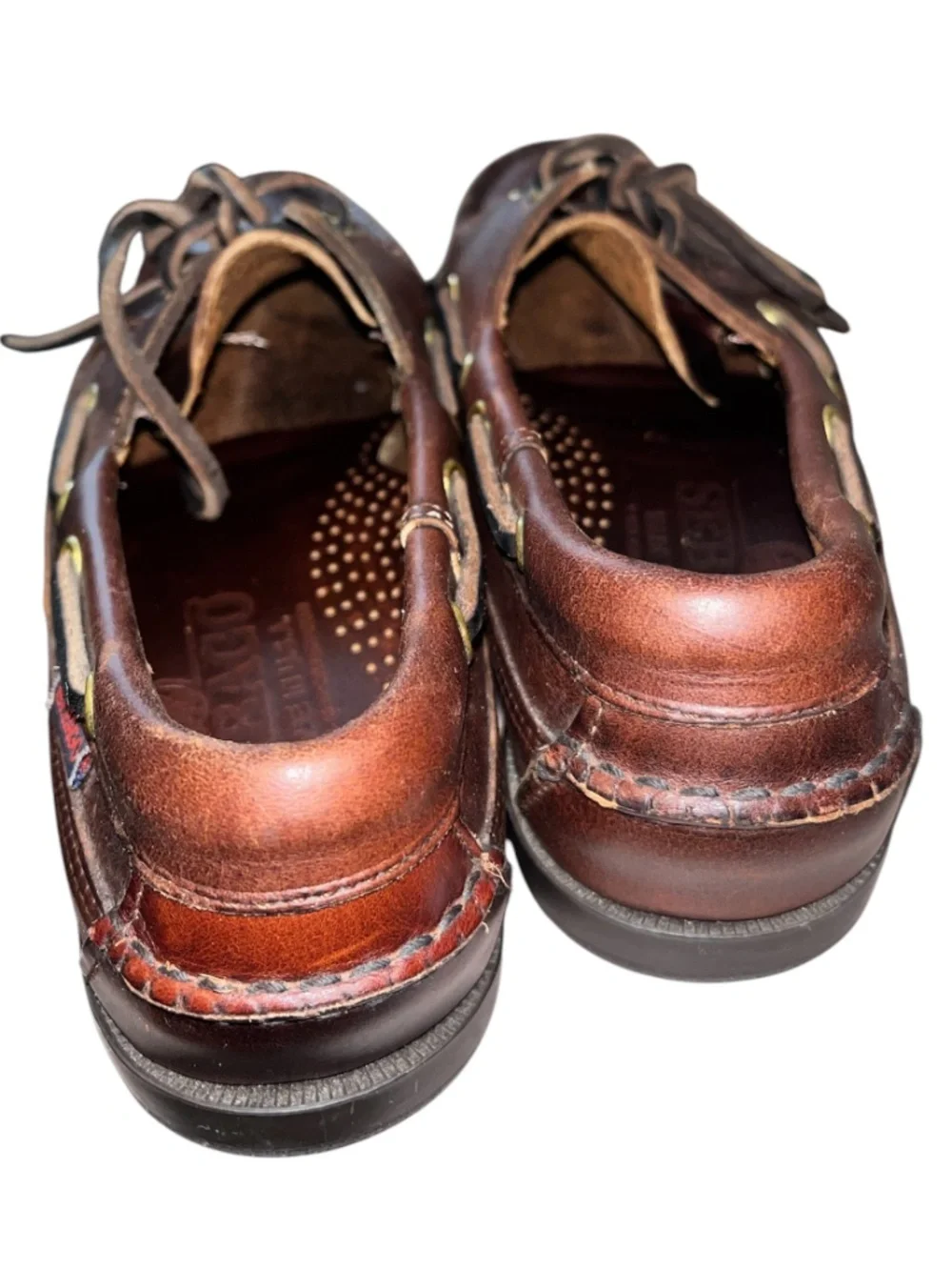 Sebago Women’s Made in USA Leather Casual Loafers in Cognac Sz-7